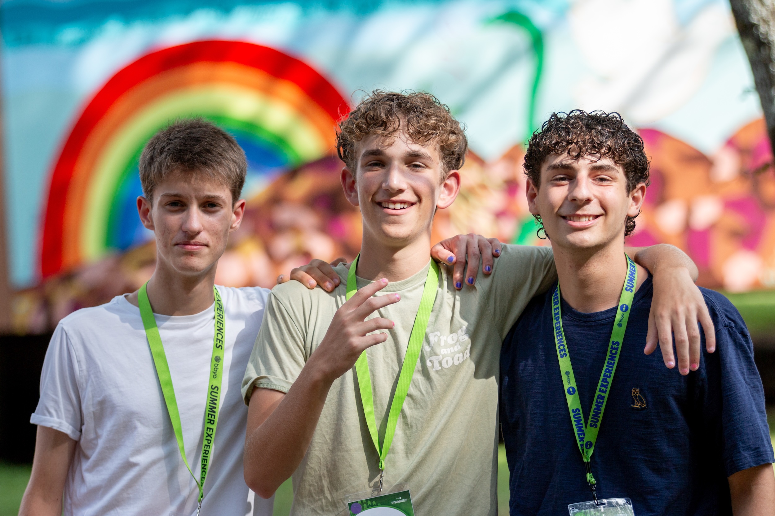 Group of people smiling outdoors