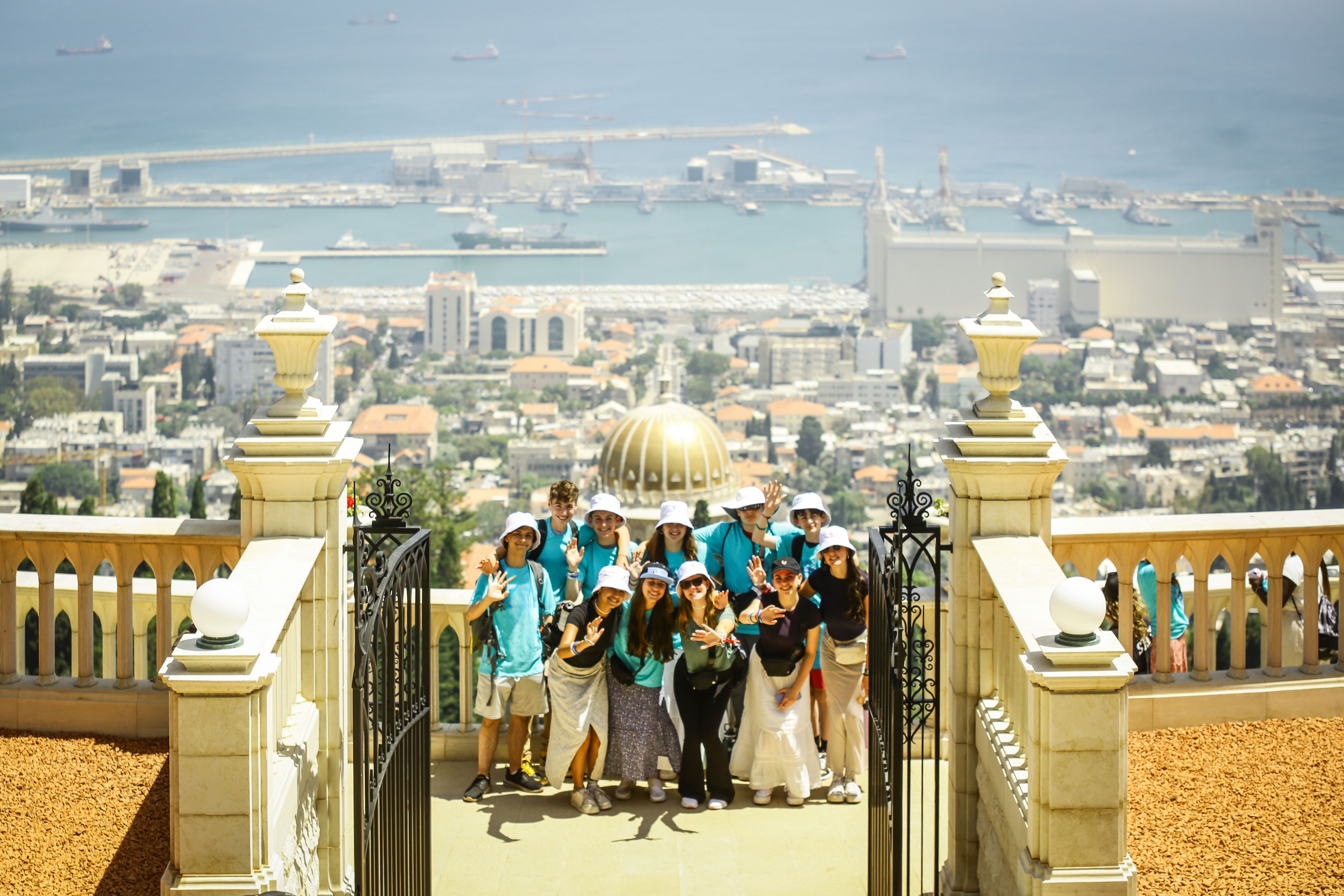 Group of people smiling outdoors