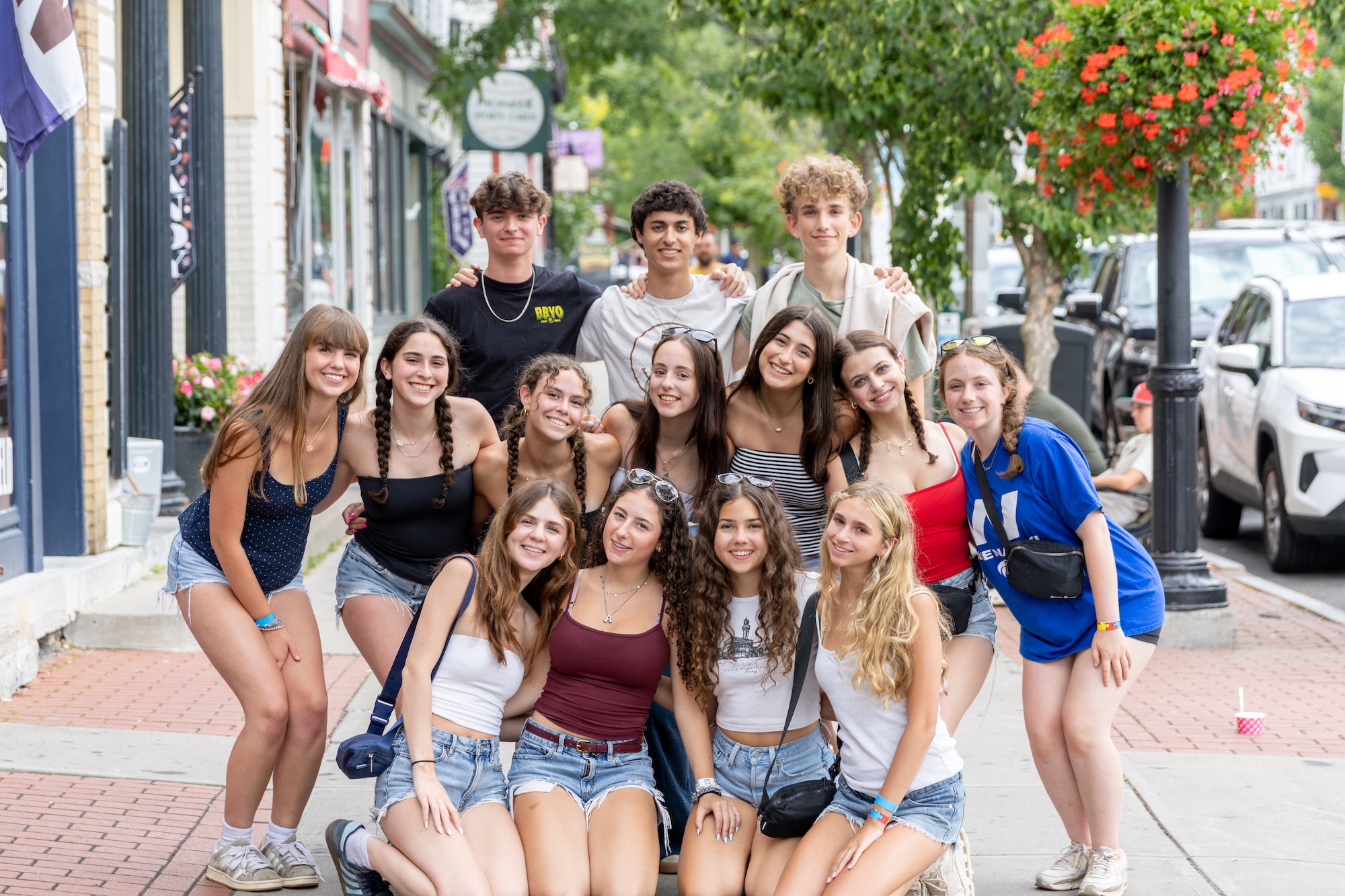 Group of people smiling outdoors