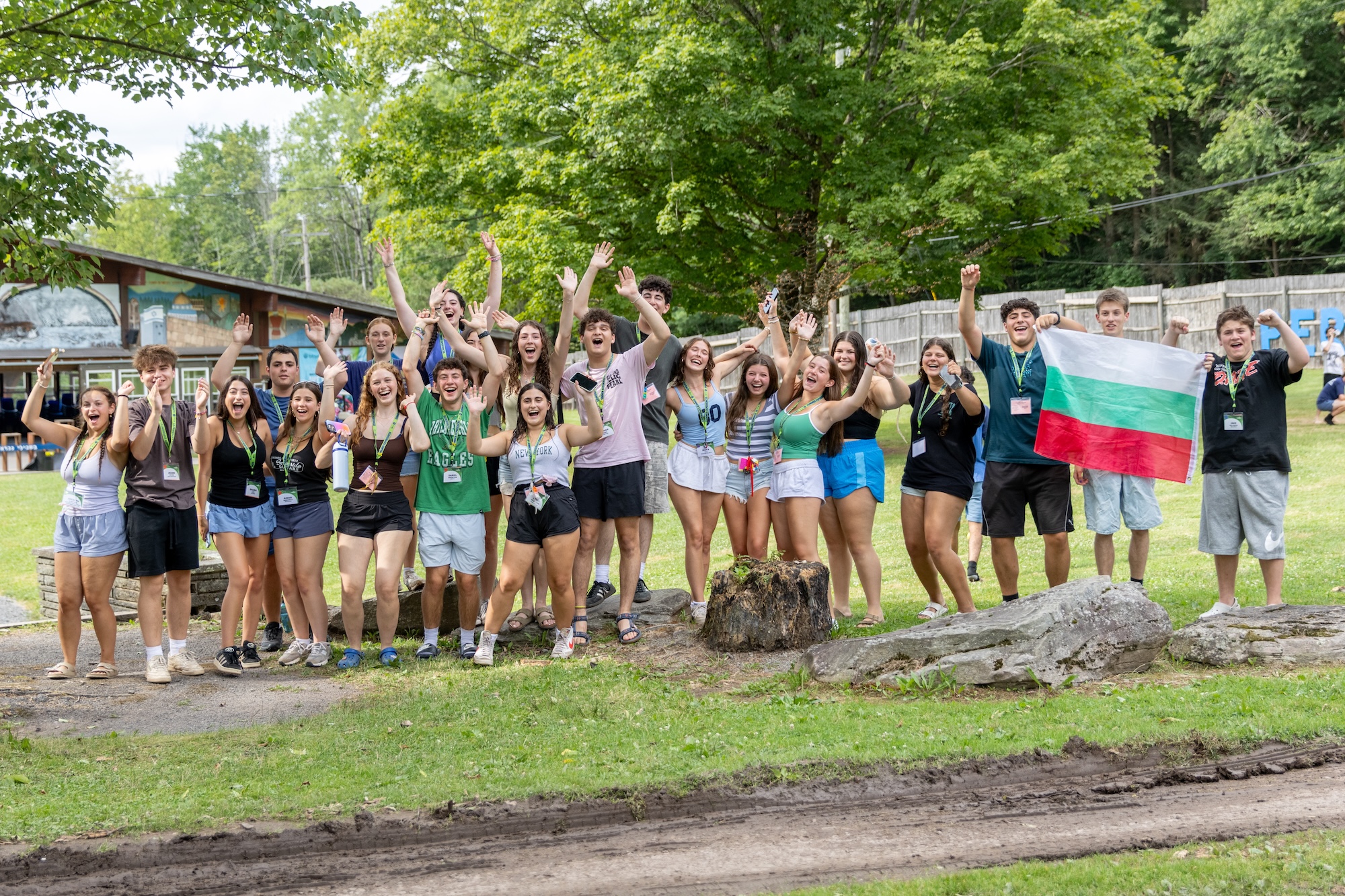 Group of people smiling outdoors