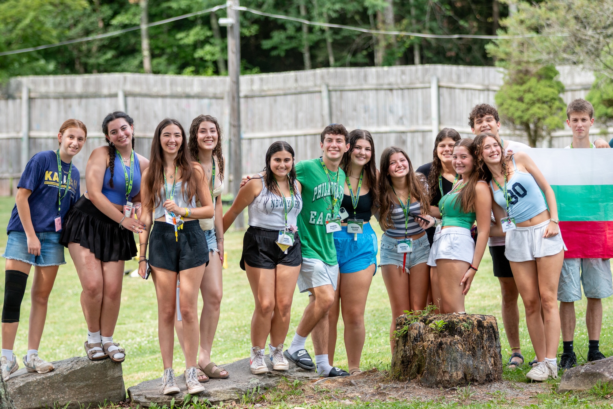 Group of diverse young people smiling at a community event